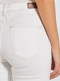 Calças de ganga slim comprimento US 28 de conceção ecológica - Kiabi