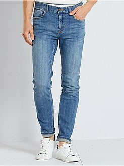 Calças de ganga slim concebidas ecologicamente L32 - Kiabi