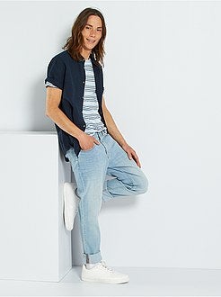 Calças de ganga slim concebidas ecologicamente L34 - Kiabi