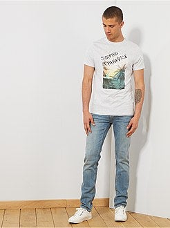 Calças de ganga slim concebidas ecologicamente L34 - Kiabi