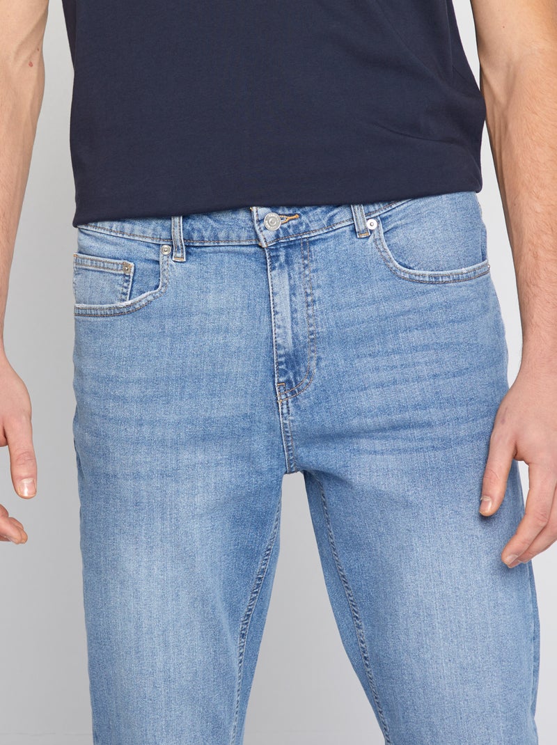 Calças de ganga slim de algodão elástico - L36 AZUL - Kiabi