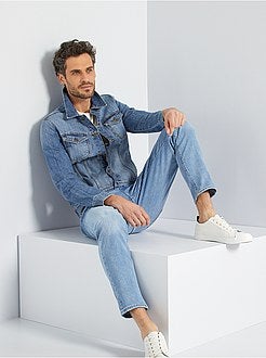 Calças de ganga slim de 'conceção ecológica' - Kiabi