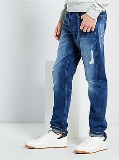 Calças de ganga slim destroy - Kiabi