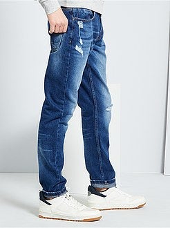 Calças de ganga slim destroy - Kiabi