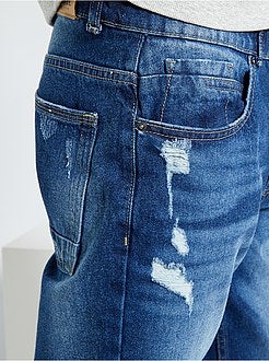 Calças de ganga slim destroy - Kiabi