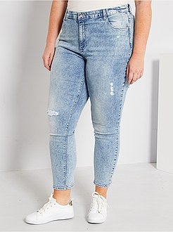 Calças de ganga slim destroy - Kiabi