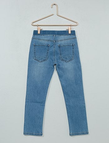 Calças de ganga slim efeito plissado - Kiabi