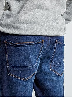 Calças de ganga slim efeito usado - Kiabi