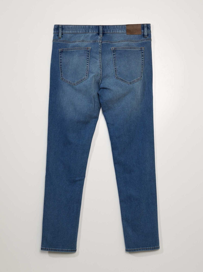 Calças de ganga slim elásticas  - L32 AZUL - Kiabi