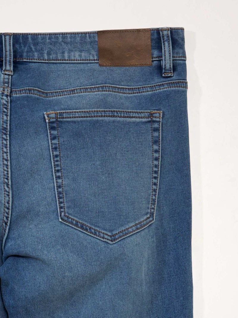Calças de ganga slim elásticas  - L32 AZUL - Kiabi