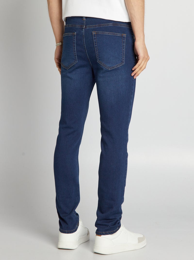 Calças de ganga slim elásticas  - L32 AZUL - Kiabi