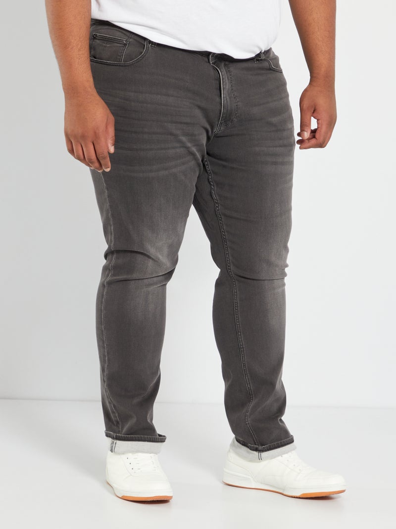 Calças de ganga slim elásticas PRETO - Kiabi