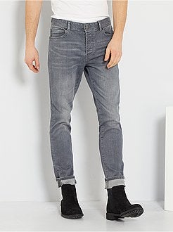 Calças de ganga slim em algodão elástico de conceção ecológica - Kiabi