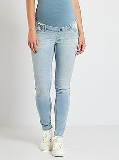 Calças de ganga slim fit de grávida concebidas ecologicamente - Kiabi