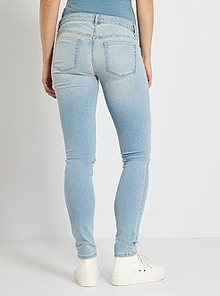 Calças de ganga slim fit de grávida concebidas ecologicamente - Kiabi