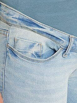 Calças de ganga slim fit de grávida concebidas ecologicamente - Kiabi