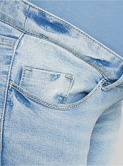 Calças de ganga slim fit de grávida concebidas ecologicamente - Kiabi