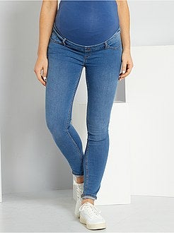 Calças de ganga slim fit de grávida concebidas ecologicamente - Kiabi