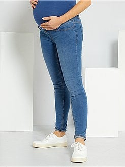 Calças de ganga slim fit de grávida concebidas ecologicamente - Kiabi