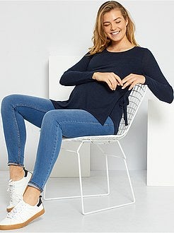 Calças de ganga slim fit de grávida concebidas ecologicamente - Kiabi