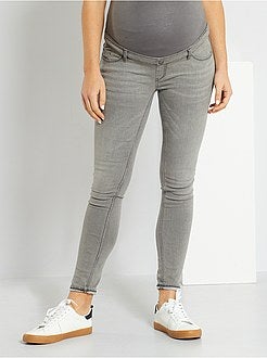 Calças de ganga slim fit de grávida concebidas ecologicamente - Kiabi