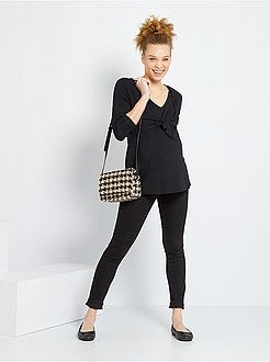 Calças de ganga slim fit de grávida concebidas ecologicamente - Kiabi