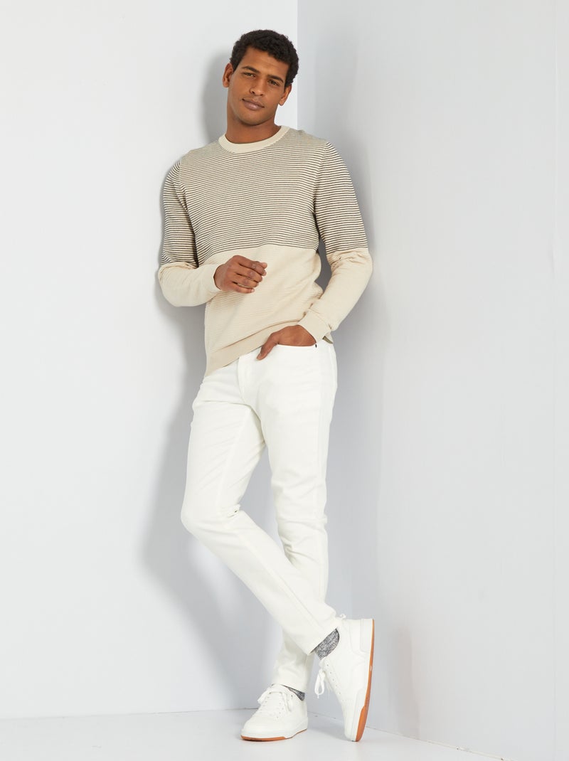 Calças de ganga slim L32 Branco - Kiabi