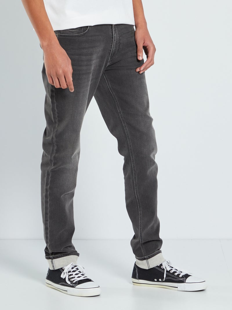 Calças de ganga slim L38 +1,95 m CINZA - Kiabi