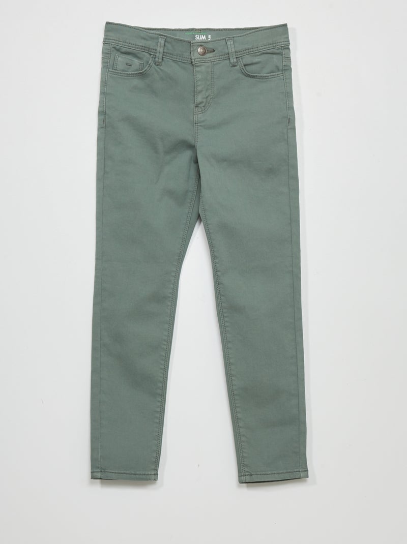Calças de ganga slim VERDE - Kiabi