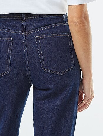 Calças de ganga straight de cintura subida