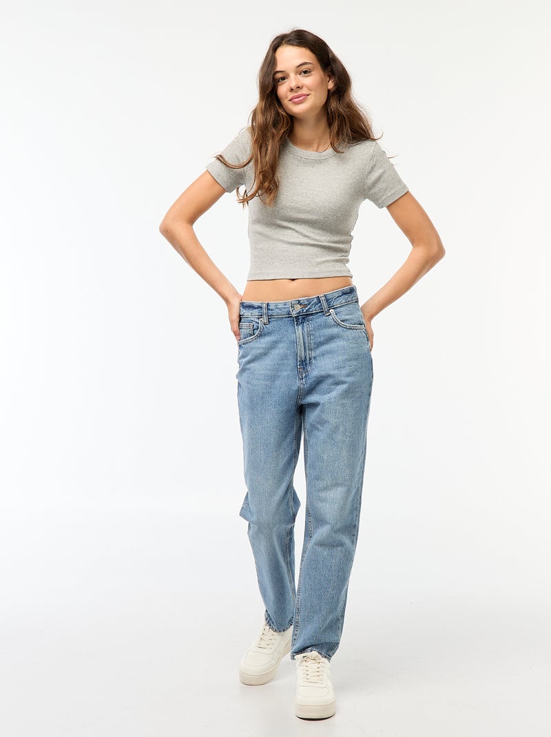 Calças de ganga straight fit Azul - Kiabi
