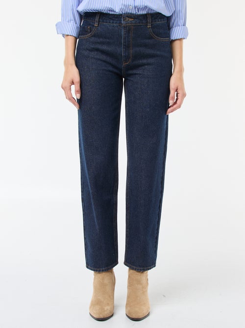 Calças de ganga straight regular fit em algodão - L28 - Kiabi Calças de ganga straight regular fit em algodão - L28 - Kiabi