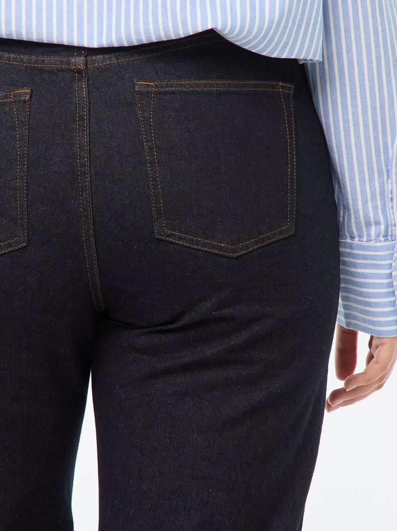 Calças de ganga straight turn up Azul - Kiabi