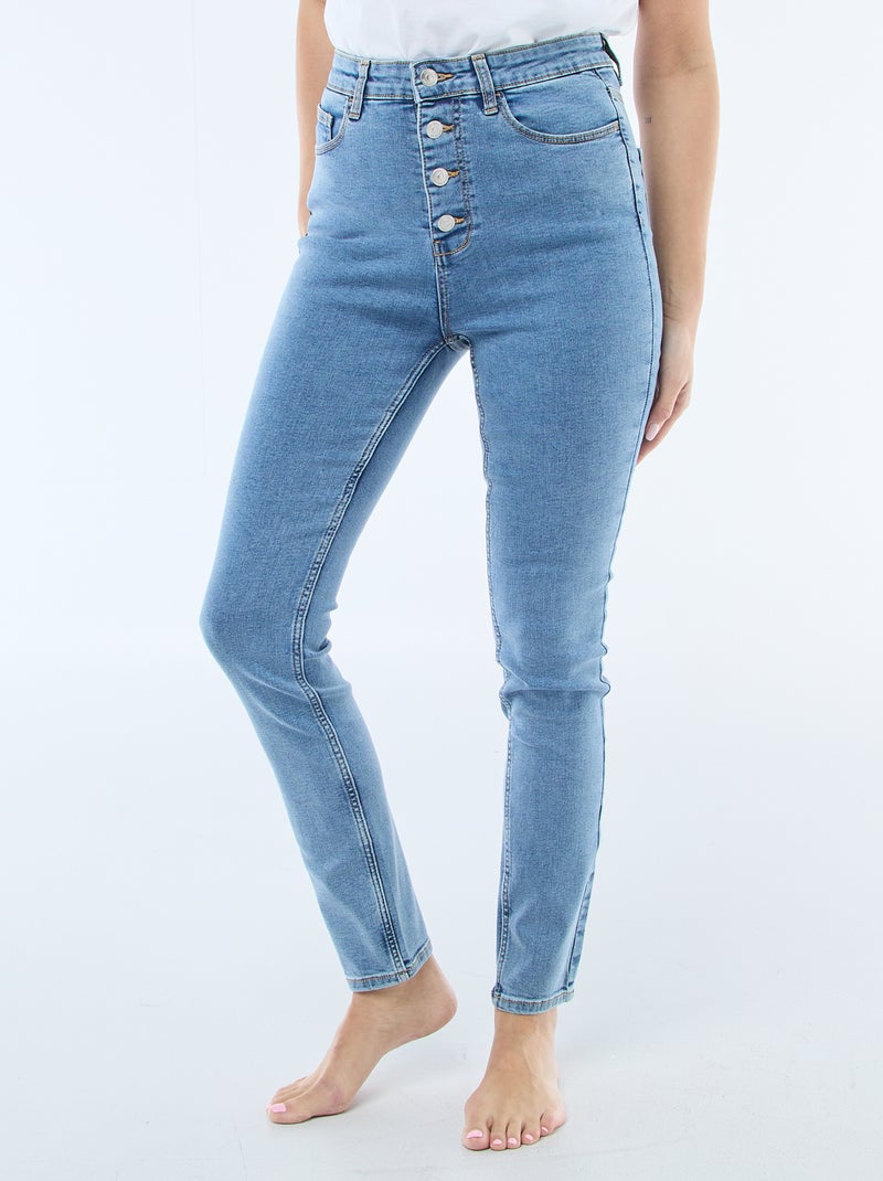 Calças de ganga stretch super skinny em algodão Azul - Kiabi