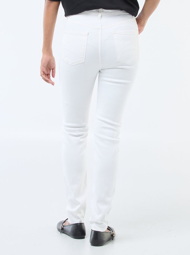 Calças de ganga stretch super skinny em algodão Branco - Kiabi