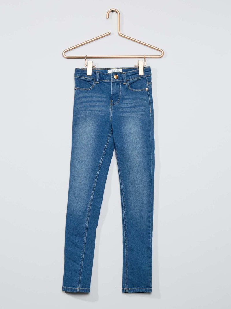 Calças de ganga super skinny - Corte + justo AZUL - Kiabi