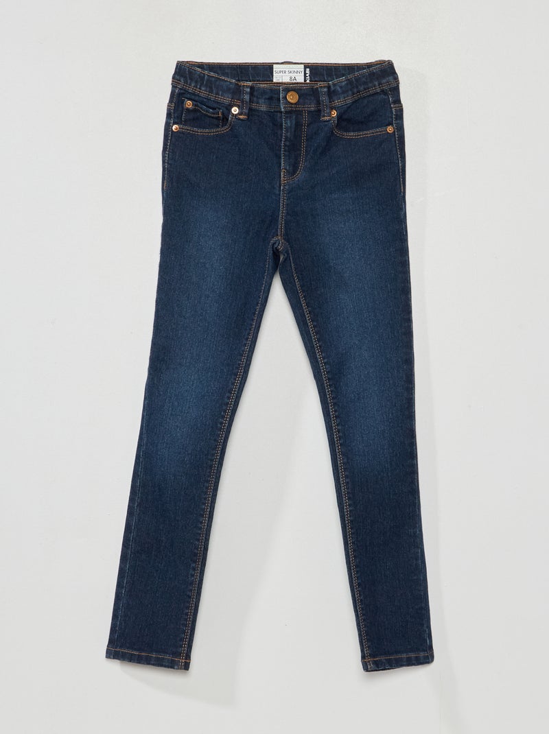 Calças de ganga super skinny - Corte + justo AZUL - Kiabi