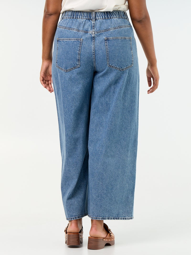 Calças de ganga super wide leg de 5 bolsos Azul - Kiabi