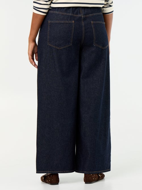 Calças de ganga super wide leg de 5 bolsos - Kiabi Calças de ganga super wide leg de 5 bolsos - Kiabi