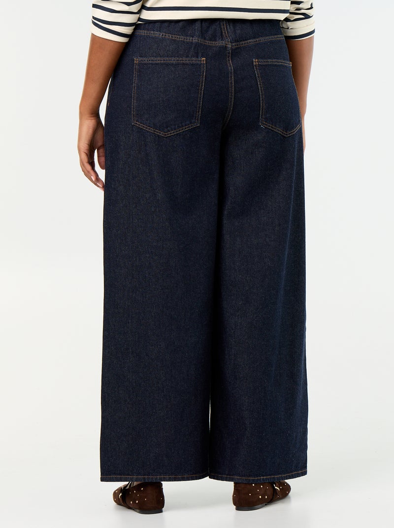 Calças de ganga super wide leg de 5 bolsos Azul - Kiabi