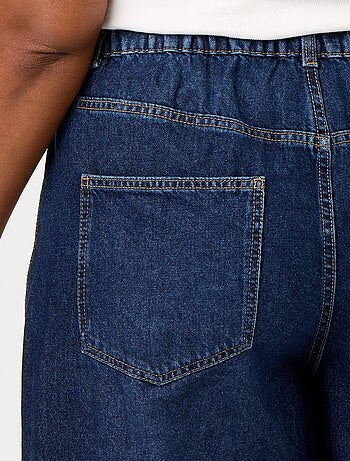 Calças de ganga super wide leg de 5 bolsos