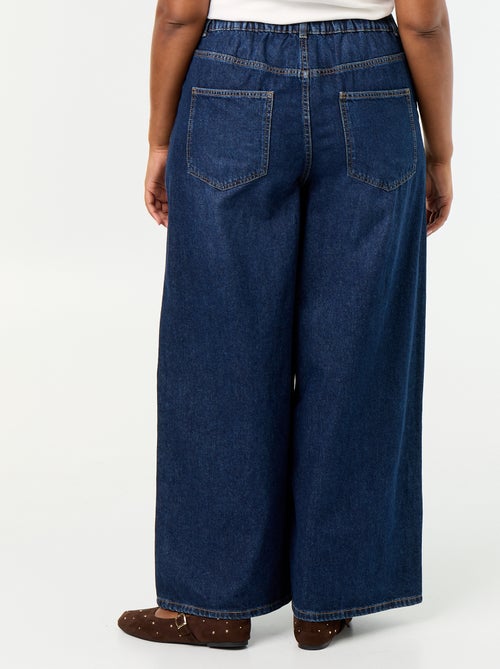 Calças de ganga super wide leg de 5 bolsos - Kiabi