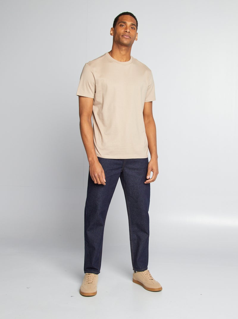 Calças de ganga tapered slim / corte afunilado 5 bolsos AZUL - Kiabi