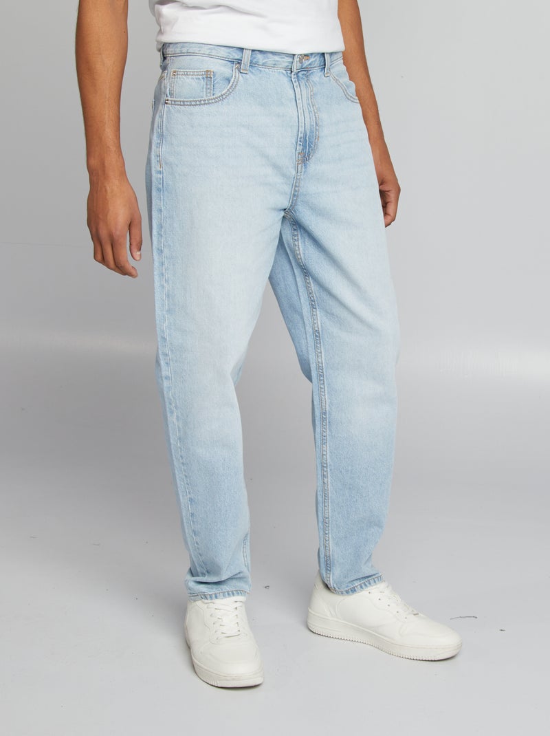 Calças de ganga tapered slim / corte afunilado 5 bolsos AZUL - Kiabi