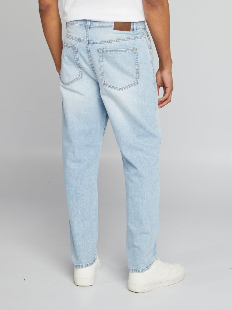 Calças de ganga tapered slim / corte afunilado 5 bolsos AZUL - Kiabi