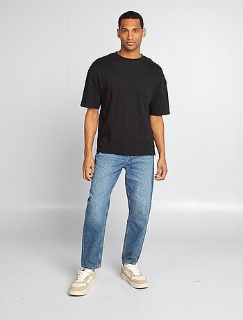 Calças de ganga tapered slim / corte afunilado 5 bolsos