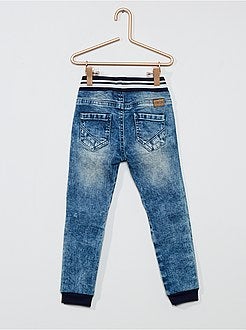 Calças de ganga tipo fato de treino - Kiabi