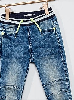 Calças de ganga tipo fato de treino - Kiabi