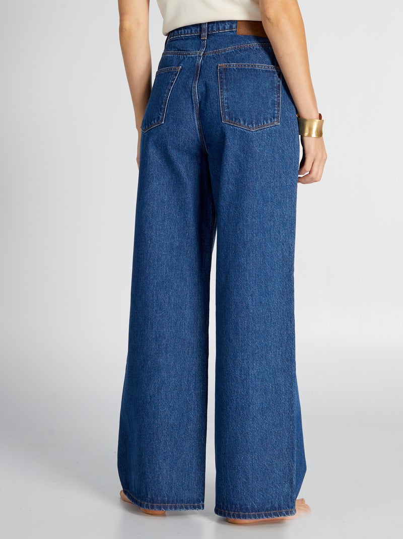 Calças de ganga wide-leg - 30L AZUL - Kiabi