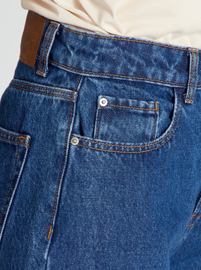 Calças de ganga wide-leg - 30L AZUL - Kiabi
